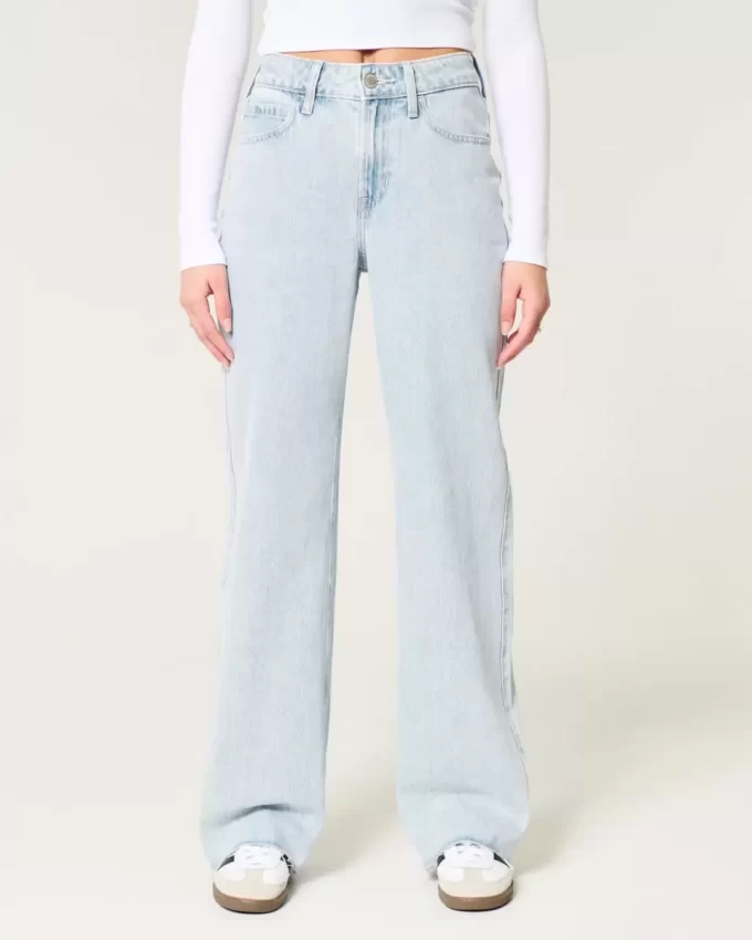 Ψηλόροφο Light Wash Baggy Jeans