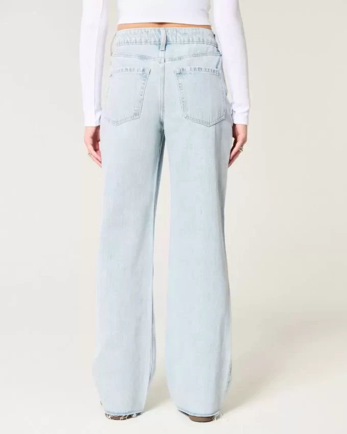 Ψηλόροφο Light Wash Baggy Jeans