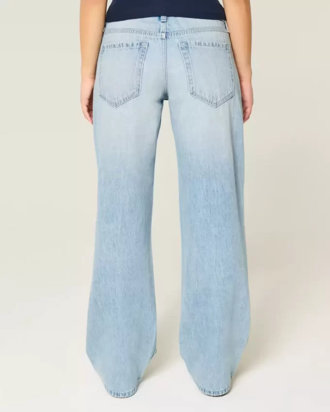 Χαμηλό ύψος Light Wash Baggy Jeans Χαμηλό ύψος Light Wash Baggy Jeans