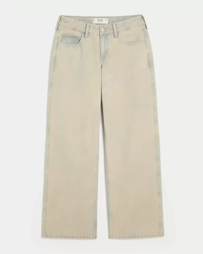 Χαμηλό ύψος Light Wash Baggy Jeans Χαμηλό ύψος Light Wash Baggy Jeans