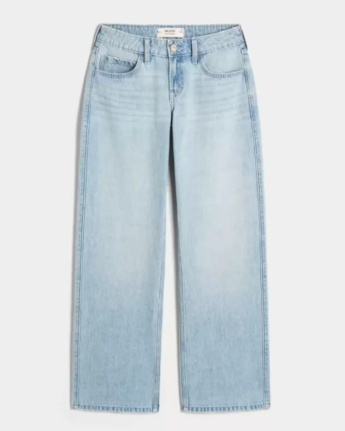 Χαμηλό ύψος Light Wash Baggy Jeans Χαμηλό ύψος Light Wash Baggy Jeans