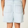 Χαμηλό ύψος Light Wash Bow Graphic Baggy Jort Χαμηλό ύψος Light Wash Bow Graphic Baggy Jort