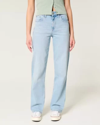 Ψηλόροφο Light Wash Dad Jeans Ψηλόροφο Light Wash Dad Jeans