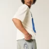 Light Wash Embroidered Dice Skater Baggy Jeans