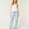 Χαμηλό ανάγλυφο Light Wash Loose Jeans Χαμηλό ανάγλυφο Light Wash Loose Jeans
