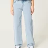Χαμηλό ανάγλυφο Light Wash Loose Jeans Χαμηλό ανάγλυφο Light Wash Loose Jeans