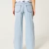 Χαμηλό ανάγλυφο Light Wash Loose Jeans Χαμηλό ανάγλυφο Light Wash Loose Jeans
