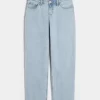 Χαμηλό ανάγλυφο Light Wash Loose Jeans Χαμηλό ανάγλυφο Light Wash Loose Jeans