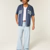 Light Wash New York Graphic Super Baggy Jeans Light Wash New York Graphic Super Baggy Jeans