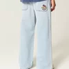 Light Wash New York Graphic Super Baggy Jeans Light Wash New York Graphic Super Baggy Jeans
