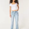 Χαμηλό ανάγλυφο Light Wash Relaxed Straight Jeans Χαμηλό ανάγλυφο Light Wash Relaxed Straight Jeans