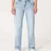 Χαμηλό ανάγλυφο Light Wash Relaxed Straight Jeans Χαμηλό ανάγλυφο Light Wash Relaxed Straight Jeans