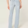 Χαμηλό ανάγλυφο Light Wash Relaxed Straight Jeans Χαμηλό ανάγλυφο Light Wash Relaxed Straight Jeans