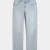 Χαμηλό ανάγλυφο Light Wash Relaxed Straight Jeans Χαμηλό ανάγλυφο Light Wash Relaxed Straight Jeans