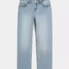 Χαμηλό ανάγλυφο Light Wash Relaxed Straight Jeans Χαμηλό ανάγλυφο Light Wash Relaxed Straight Jeans