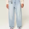 Κεντημένο Light Wash Skater Baggy Jeans Κεντημένο Light Wash Skater Baggy Jeans