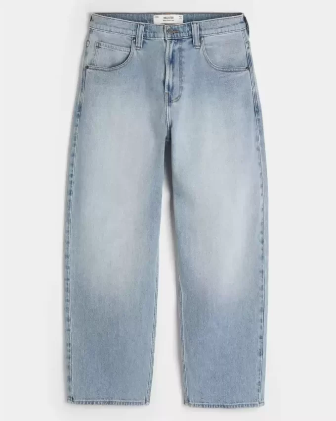 Κεντημένο Light Wash Skater Baggy Jeans Κεντημένο Light Wash Skater Baggy Jeans