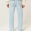 Light Wash Slim Straight Jeans