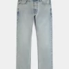 Light Wash Slim Straight Jeans