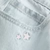 Χαμηλό ανάγλυφο Light Wash Star Embroidery Baggy Jeans Χαμηλό ανάγλυφο Light Wash Star Embroidery Baggy Jeans