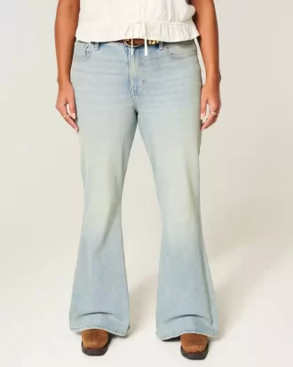 Υψηλό ψηλό τζιν Light Wash Star Pocket Flare Υψηλό ψηλό τζιν Light Wash Star Pocket Flare
