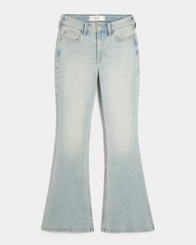 Υψηλό ψηλό τζιν Light Wash Star Pocket Flare Υψηλό ψηλό τζιν Light Wash Star Pocket Flare