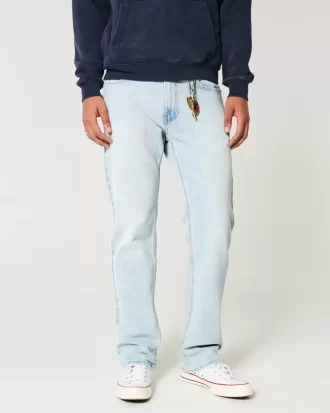 Light Wash Straight Jeans