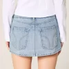 Μίνι τζιν σκόρτ Light Wash Studded Μίνι τζιν σκόρτ Light Wash Studded