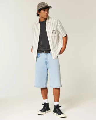 Τζιν σορτς Light Wash Super Baggy