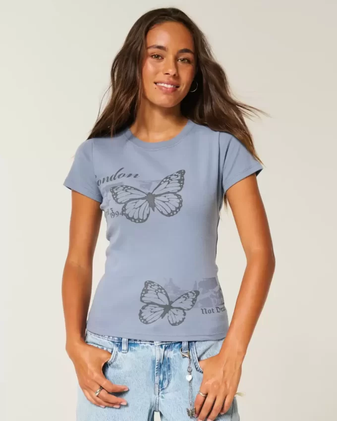 Γραφικό μωρό μπλουζάκι London Butterfly Γραφικό μωρό μπλουζάκι London Butterfly