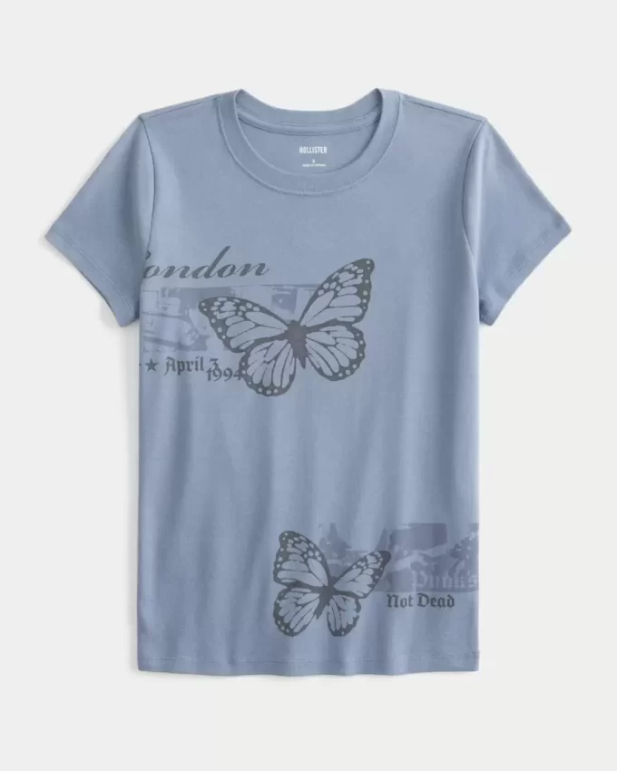 Γραφικό μωρό μπλουζάκι London Butterfly Γραφικό μωρό μπλουζάκι London Butterfly