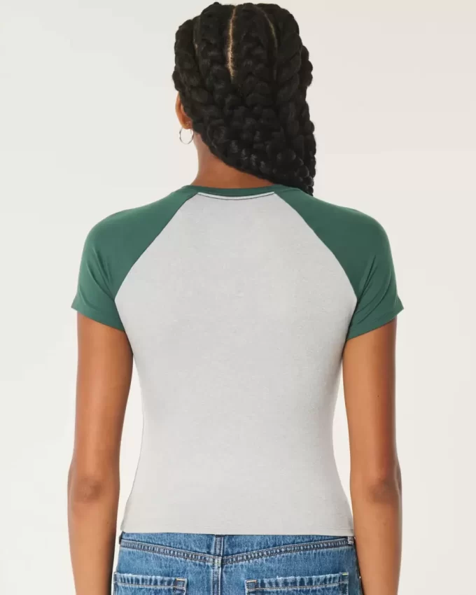 Μωρό μπλουζάκι από ύφασμα Longline Crew χωρίς ραφή Μωρό μπλουζάκι από ύφασμα Longline Crew χωρίς ραφή