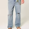 Σκισμένο Medium Wash Baggy τζιν Σκισμένο Medium Wash Baggy τζιν