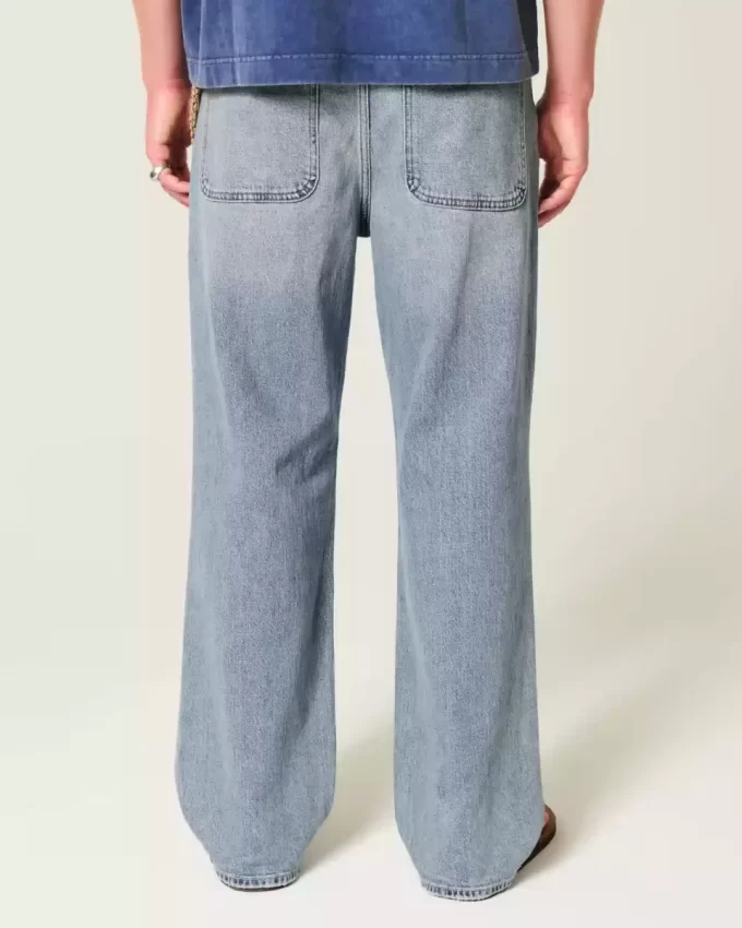 Σκισμένο Medium Wash Baggy τζιν Σκισμένο Medium Wash Baggy τζιν