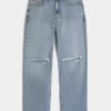 Σκισμένο Medium Wash Baggy τζιν Σκισμένο Medium Wash Baggy τζιν