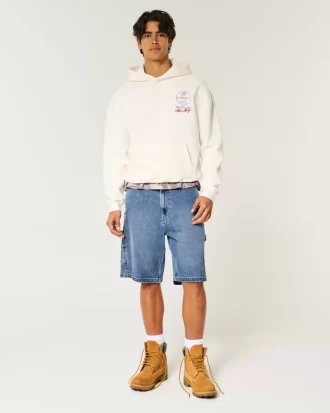 Τζιν σορτς Medium Wash Baggy Painter