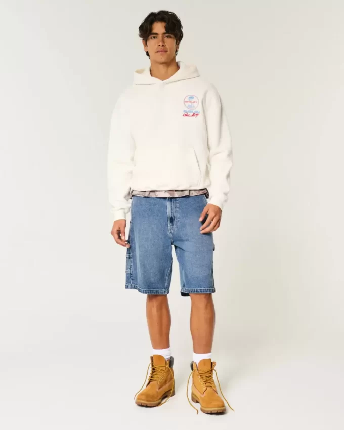Τζιν σορτς Medium Wash Baggy Painter