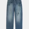 Medium Wash Doodle Baggy Jeans Medium Wash Doodle Baggy Jeans