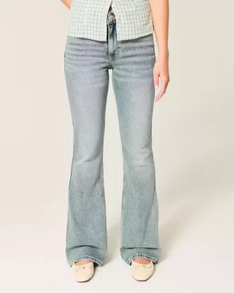 Υψηλό ύψος Medium Wash Flare τζιν