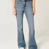 Υψηλό ύψος Medium Wash Flare τζιν