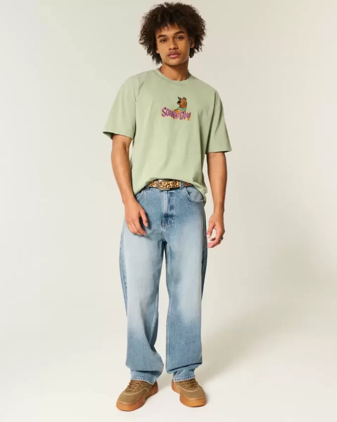 Medium Wash Skater Baggy Jeans Medium Wash Skater Baggy Jeans