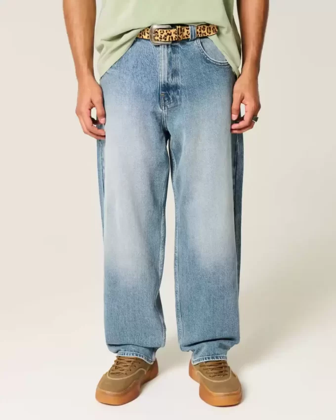 Medium Wash Skater Baggy Jeans Medium Wash Skater Baggy Jeans