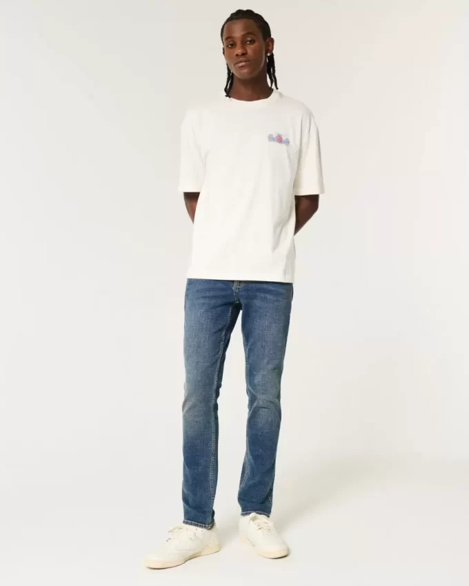 Σκούρο Medium Wash Skinny Jeans