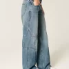 Χαμηλό ύψος Medium Wash Star Graphic Baggy Jeans Χαμηλό ύψος Medium Wash Star Graphic Baggy Jeans