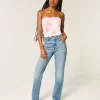 Υψηλό ψηλό Medium Wash Straight Jean