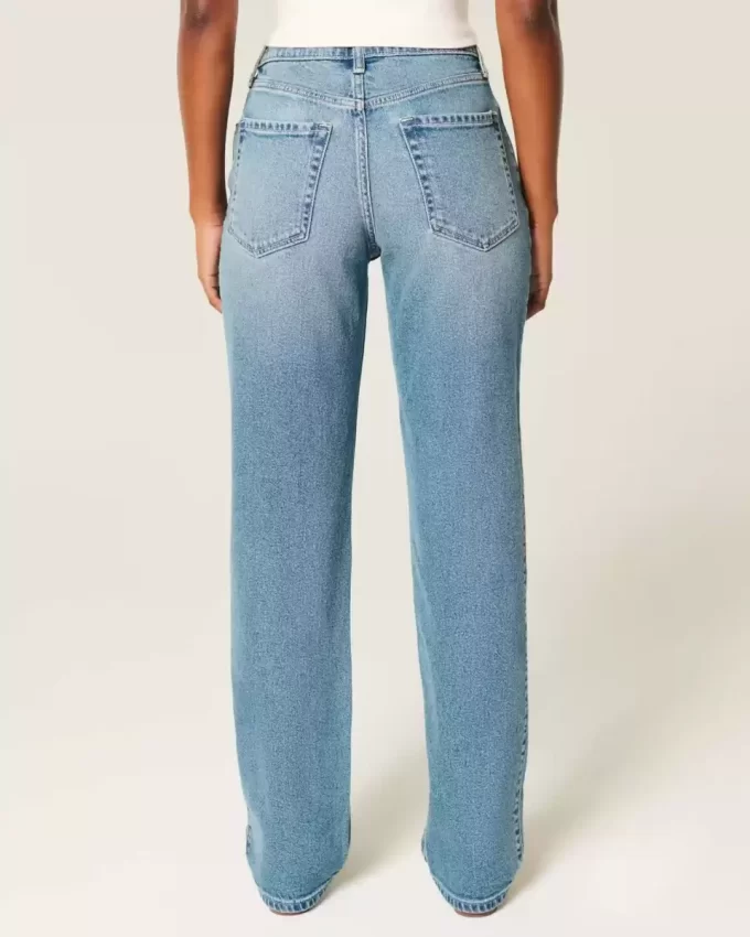 Υψηλό ψηλό Medium Wash Straight Jean