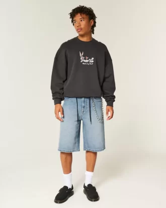 Τζιν σορτς Medium Wash Super Baggy