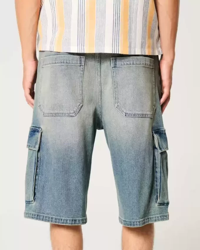 Medium Wash Super Baggy Τζιν Σορτς Cargo Medium Wash Super Baggy Τζιν Σορτς Cargo