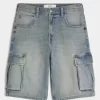 Medium Wash Super Baggy Τζιν Σορτς Cargo Medium Wash Super Baggy Τζιν Σορτς Cargo