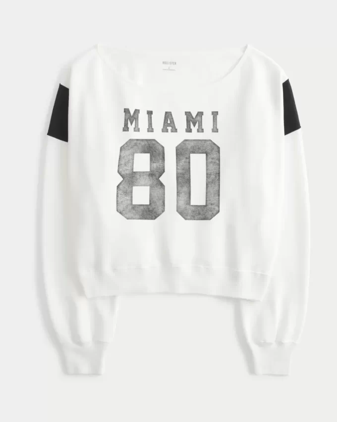 Εύκολη γραφική μπλούζα Miami Off-the-Shoulder Εύκολη γραφική μπλούζα Miami Off-the-Shoulder